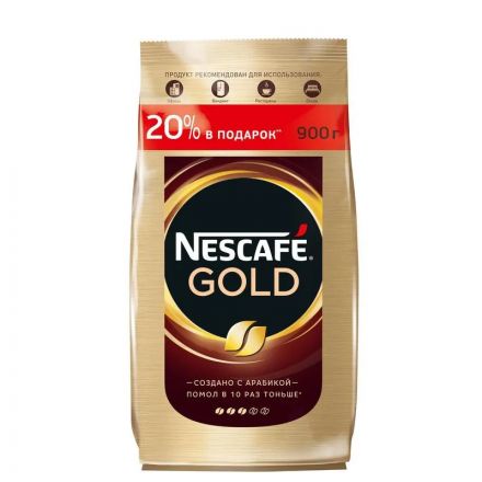 Кофе Nescafe Gold раств.субл.900г пакет,515916