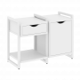 Loft Тумба на регулируемых опорах наборная. Вариант №3 VR.L-TN-3.O Белый бриллиант/Белый металл 970*460*719 Loft Тумба на регулируемых опорах наборная. Вариант №3 VR.L-TN-3.O Белый бриллиант/Белый металл 970*460*719