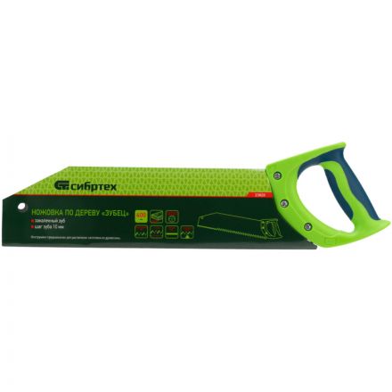 Ножовка по дереву 400 мм 7-8 TPI зуб 2D каленый зуб Сибртех Зубец 23810