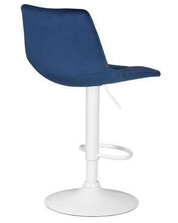 Набор 2 шт Стул барный DOBRIN TAILOR WHITE, синий велюр (MJ9-117)