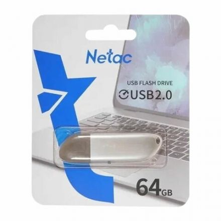 Флеш-диск 64 GB NETAC U352, USB 2.0, металлический корпус, серебристый, NT03U352N-064G-20PN Флеш-диск 64 GB NETAC U352, USB 2.0, металлический корпус, серебристый, NT03U352N-064G-20PN