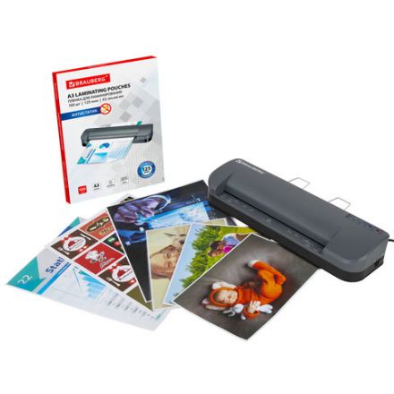 Ламинатор BRAUBERG SUPERJET A3, высокая скорость 100 см/мин., толщина пленки 75-250 мкм, 532270 Ламинатор BRAUBERG SUPERJET A3, высокая скорость 100 см/мин., толщина пленки 75-250 мкм, 532270