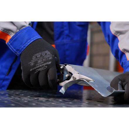 Перчатки полиэфирные РУБИСЕНС прочные эластичные 1 пара, 15 класс, 46-48 г, разм 9, покрытие - облив РЕЛЬЕФНЫЙ ЛАТЕКС, супер сцепление, СВС, pe15nt син/син