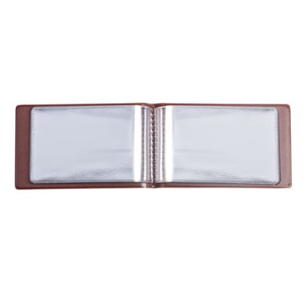 Визитница однорядная на 28 визитных, дисконтных или кредитных карт, коричневая, 2054-104 Визитница однорядная на 28 визитных, дисконтных или кредитных карт, коричневая, 2054-104