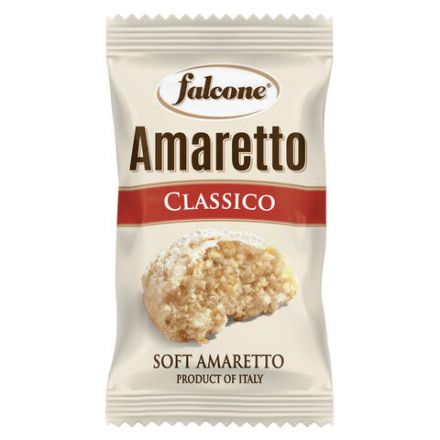 Печенье в индивидуальной упаковке миндальное FALCONE "Amaretti", 100 штук по 10 г, 1 кг, ИТАЛИЯ, MC-00014395