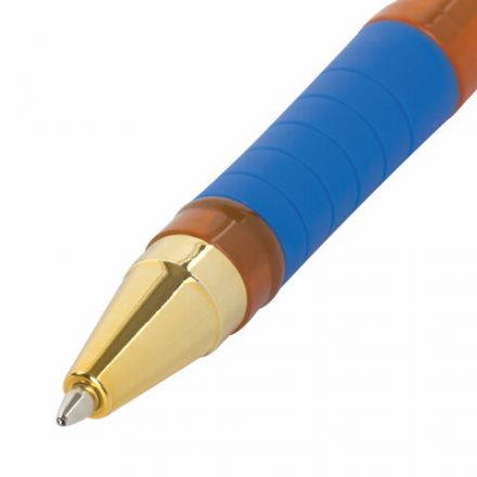 Ручка шариковая масляная с грипом BRAUBERG Model-XL ORANGE, СИНЯЯ, узел 0,7 мм, линия 0,35 мм, 143246 Ручка шариковая масляная с грипом BRAUBERG Model-XL ORANGE, СИНЯЯ, узел 0,7 мм, линия 0,35 мм, 143246
