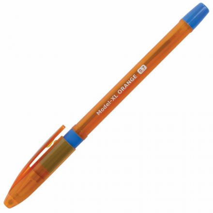 Ручка шариковая масляная с грипом BRAUBERG Model-XL ORANGE, СИНЯЯ, узел 0,7 мм, линия 0,35 мм, 143246 Ручка шариковая масляная с грипом BRAUBERG Model-XL ORANGE, СИНЯЯ, узел 0,7 мм, линия 0,35 мм, 143246