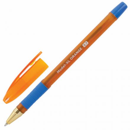 Ручка шариковая масляная с грипом BRAUBERG Model-XL ORANGE, СИНЯЯ, узел 0,7 мм, линия 0,35 мм, 143246 Ручка шариковая масляная с грипом BRAUBERG Model-XL ORANGE, СИНЯЯ, узел 0,7 мм, линия 0,35 мм, 143246