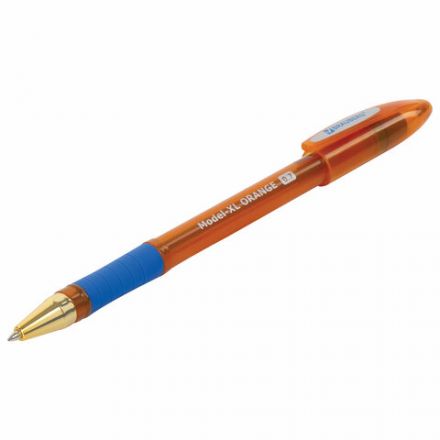 Ручка шариковая масляная с грипом BRAUBERG Model-XL ORANGE, СИНЯЯ, узел 0,7 мм, линия 0,35 мм, 143246 Ручка шариковая масляная с грипом BRAUBERG Model-XL ORANGE, СИНЯЯ, узел 0,7 мм, линия 0,35 мм, 143246