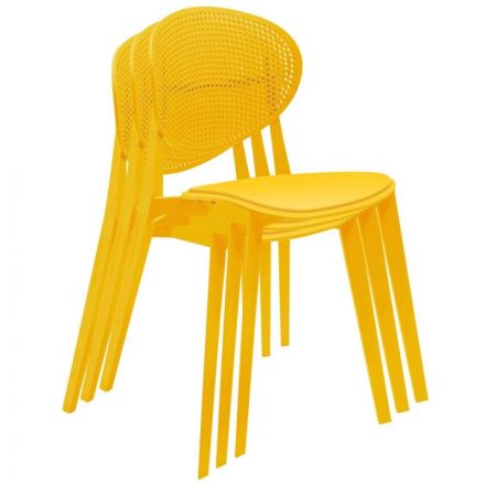 Стул для столовых SHT-S111-P желтый/желтый   188774