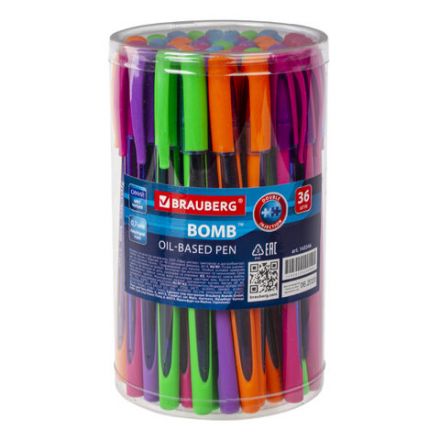 Ручка шариковая масляная BRAUBERG "BOMB GT Color", СИНЯЯ, прорезиненный корпус ассорти, узел 0,7 мм, линия письма 0,35 мм, 143346 Ручка шариковая масляная BRAUBERG "BOMB GT Color", СИНЯЯ, прорезиненный корпус ассорти, узел 0,7 мм, линия письма 0,35 мм, 143346