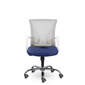 Кресло СН-800 Энжел белый хром Ср TW-71/Е53-к (серебристый/темно-синий)