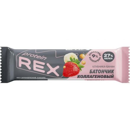 Батончик ProteinRex глазированный клубника-банан, 45гx18шт/уп Батончик ProteinRex глазированный клубника-банан, 45гx18шт/уп