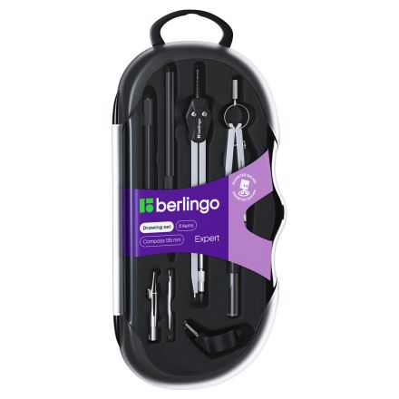 Готовальня Berlingo "Expert", 8 предметов, циркуль 135мм, пластиковый футляр Готовальня Berlingo "Expert", 8 предметов, циркуль 135мм, пластиковый футляр