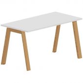 Стол Artwood 140х70х75см без отверстий Белый/Бук AWS147BLBH