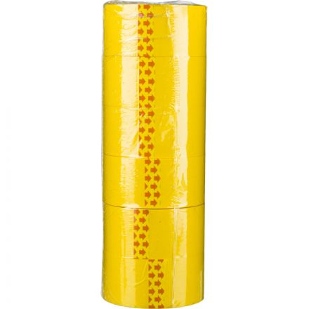 Клейкая лента 48ммх66мх45мкм желтый, 6 шт/уп