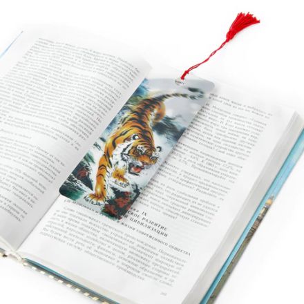 Закладка для книг с линейкой 3D-ОБЪЕМНАЯ BRAUBERG, "Бенгальский тигр", с декоративным шнурком, 125755 Закладка для книг с линейкой 3D-ОБЪЕМНАЯ BRAUBERG, "Бенгальский тигр", с декоративным шнурком, 125755