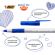 Ручки шариковые с грипом BIC "Round Stic Exact", НАБОР 4 шт., СИНИЕ, линия письма 0,28 мм, блистер, 932857