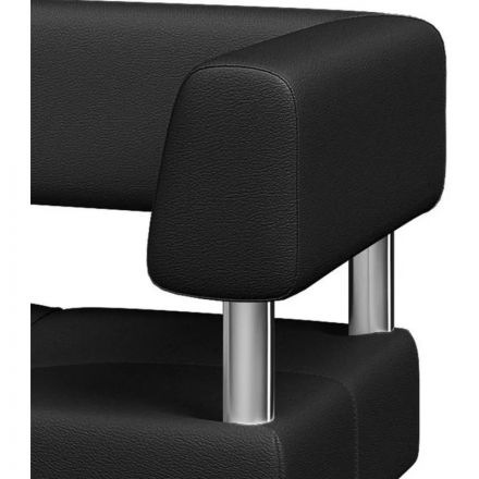 Диван MV_ Комус Мебель Balance 2-мест. (Bu2-2)  к/з Or.16/Ec.3001 черн