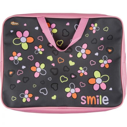 Папка для тетрадей №1School Smile А4 на молн с ручками,ткань,75мм,ПМД-4-20