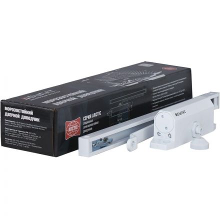 Доводчик БУЛАТ ARCTIC ДД 502/4 AH-W, (40-90 кг) белый со скольз. тягой Доводчик БУЛАТ ARCTIC ДД 502/4 AH-W, (40-90 кг) белый со скольз. тягой