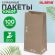 Крафт-пакет бумажный 12х8х24 см, КОМПЛЕКТ 100 шт., плотность 90 г/м2, LAIMA ECO CRAFT, 609682