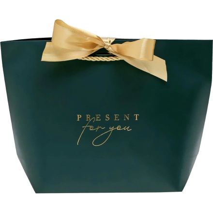 Пакет подарочный Present for you, 28 х 20 х 9 см, темно-зел., 4785005 Пакет подарочный Present for you, 28 х 20 х 9 см, темно-зел., 4785005