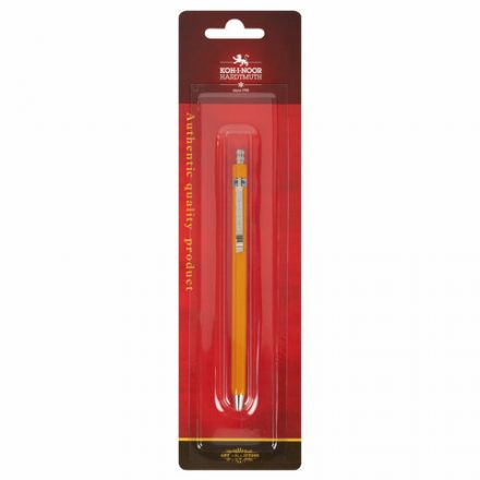 Карандаш механический цанговый 2 мм, KOH-I-NOOR, корпус желтый, точилка, 5201CN, 5201CN1004BL Карандаш механический цанговый 2 мм, KOH-I-NOOR, корпус желтый, точилка, 5201CN, 5201CN1004BL
