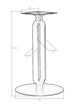 Подстолье обеденное DOBRIN ELAN BLACK Подстолье обеденное DOBRIN ELAN BLACK