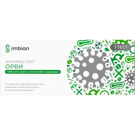 Тест экспресс ОРВИ (Sars-Cov-2, Грипп А, В, RSV и аденовирус), набор