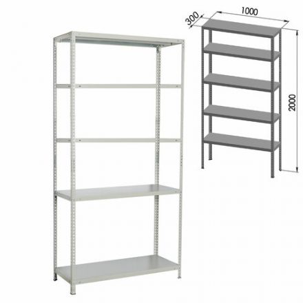 Стеллаж металлический BRABIX "MS Plus-200/30-5", 2000х1000х300 мм, 5 полок, регулируемые опоры, 291108, S241BR163502 Стеллаж металлический BRABIX "MS Plus-200/30-5", 2000х1000х300 мм, 5 полок, регулируемые опоры, 291108, S241BR163502