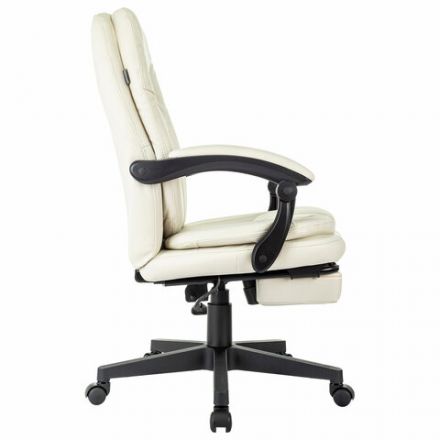 Кресло офисное CH-868N-BF, синхромеханизм, подставка для ног, экокожа, бежевое, 2018357 Кресло офисное CH-868N-BF, синхромеханизм, подставка для ног, экокожа, бежевое, 2018357
