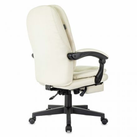 Кресло офисное CH-868N-BF, синхромеханизм, подставка для ног, экокожа, бежевое, 2018357 Кресло офисное CH-868N-BF, синхромеханизм, подставка для ног, экокожа, бежевое, 2018357