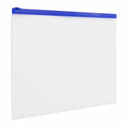 Папка-конверт на молнии А4 (230х333 мм), прозрачная, молния синяя, 0,11 мм, BRAUBERG, 221010 Папка-конверт на молнии А4 (230х333 мм), прозрачная, молния синяя, 0,11 мм, BRAUBERG, 221010