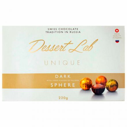 Набор конфет DESSERTLAB, ассорти со вкусами: "Сливки", "Крем-шоколад", "Клубника", 220 г
