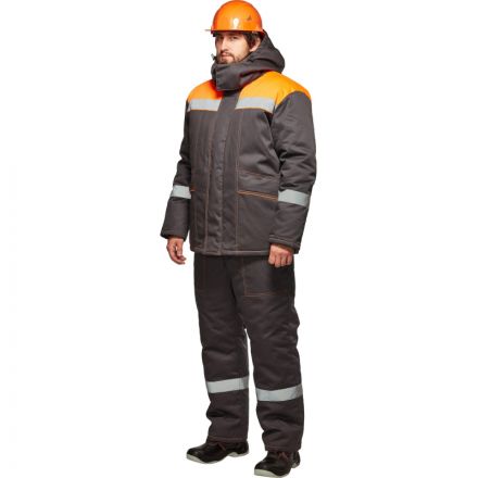 Костюм рабочий зимний муж з45-КПК сер/оранж (р.64-66) 182-188 Костюм рабочий зимний муж з45-КПК сер/оранж (р.64-66) 182-188