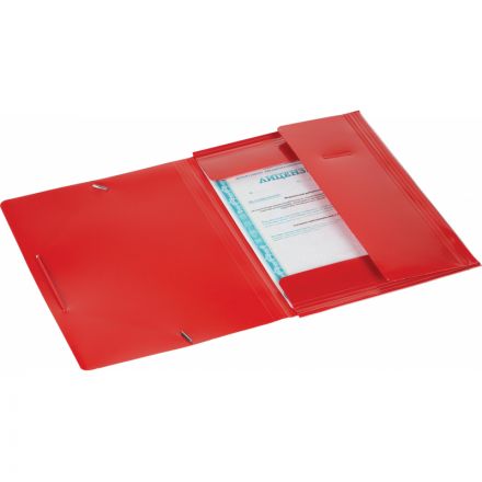 Папка на резинках Attache А4 пластиковая красная (0.6 мм, до 200 листов)