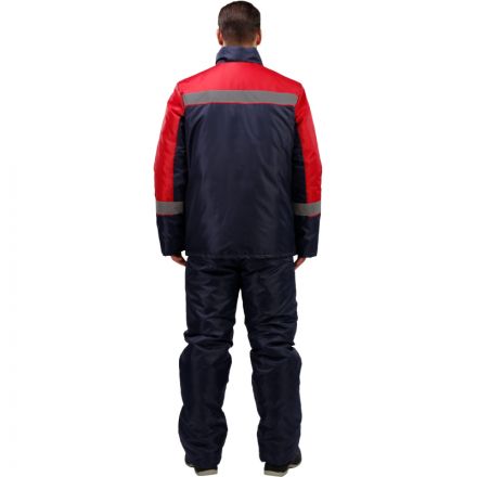 Куртка рабочая зимняя утепленная з38-КУ т.син/красн (р.60-62) 170-176