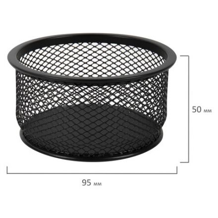 Подставка-органайзер BRAUBERG "Germanium", металлическая, круглое основание, 50х95 мм, черная, 223120 Подставка-органайзер BRAUBERG "Germanium", металлическая, круглое основание, 50х95 мм, черная, 223120