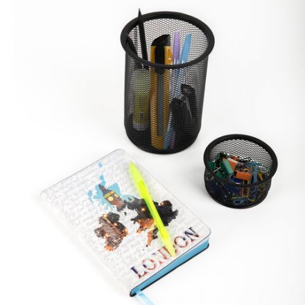 Подставка-органайзер BRAUBERG "Germanium", металлическая, круглое основание, 50х95 мм, черная, 223120 Подставка-органайзер BRAUBERG "Germanium", металлическая, круглое основание, 50х95 мм, черная, 223120