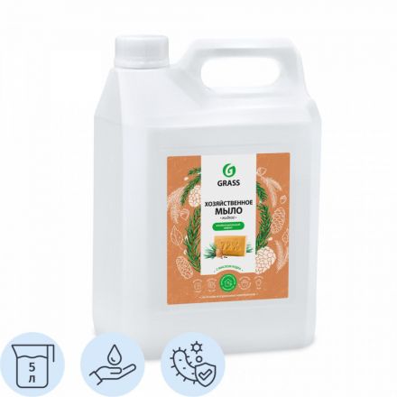 Мыло жидкое ПРОФ хоз-е с маслом кедра Grass/MILANA Хозяйственное, 5л Мыло жидкое ПРОФ хоз-е с маслом кедра Grass/MILANA Хозяйственное, 5л