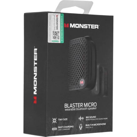 Колонка портативная Monster Blaster Micro, чёрная Колонка портативная Monster Blaster Micro, чёрная