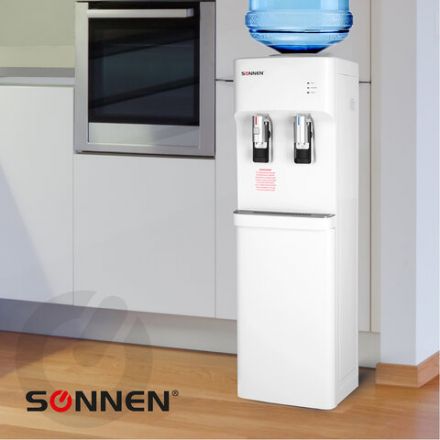 Кулер для воды SONNEN FSE-02H, напольный, НАГРЕВ/ОХЛАЖДЕНИЕ ЭЛЕКТРОННОЕ, 2 крана, белый, 454997 Кулер для воды SONNEN FSE-02H, напольный, НАГРЕВ/ОХЛАЖДЕНИЕ ЭЛЕКТРОННОЕ, 2 крана, белый, 454997