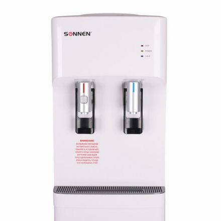 Кулер для воды SONNEN FSE-02H, напольный, НАГРЕВ/ОХЛАЖДЕНИЕ ЭЛЕКТРОННОЕ, 2 крана, белый, 454997 Кулер для воды SONNEN FSE-02H, напольный, НАГРЕВ/ОХЛАЖДЕНИЕ ЭЛЕКТРОННОЕ, 2 крана, белый, 454997