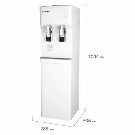 Кулер для воды SONNEN FSE-02H, напольный, НАГРЕВ/ОХЛАЖДЕНИЕ ЭЛЕКТРОННОЕ, 2 крана, белый, 454997 Кулер для воды SONNEN FSE-02H, напольный, НАГРЕВ/ОХЛАЖДЕНИЕ ЭЛЕКТРОННОЕ, 2 крана, белый, 454997