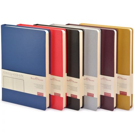 Ежедневник недатированный Bruno Visconti Megapolis искусственная кожа А5 160 листов красный (145x215 мм)