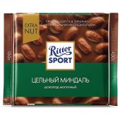 Шоколад Ritter Sport молочный цельный миндаль 100г