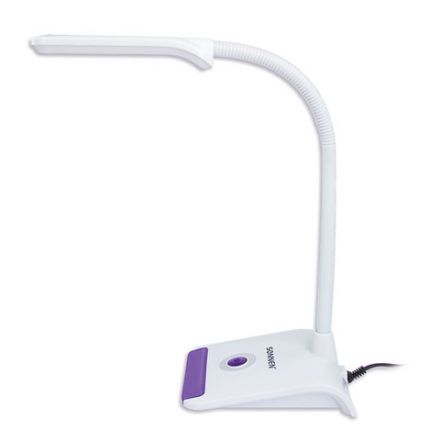 Настольная лампа / светильник SONNEN OU-147, на подставка, светодиодная, 5 Вт, белый/фиолетовый, 236672