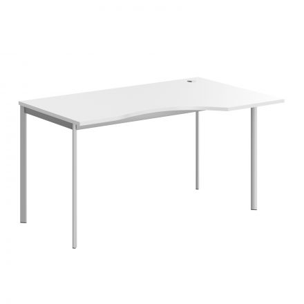 Стол эргономичный СА-2S(R) Белый/Алюминий 1400х900х755. IMAGO-S Стол эргономичный СА-2S(R) Белый/Алюминий 1400х900х755. IMAGO-S