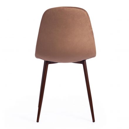 Стул Бриз/Breeze (мод.4724)/1 шт. в упаковке велюр/металл, 44х53х87см, коричневый (HLR11)/орех